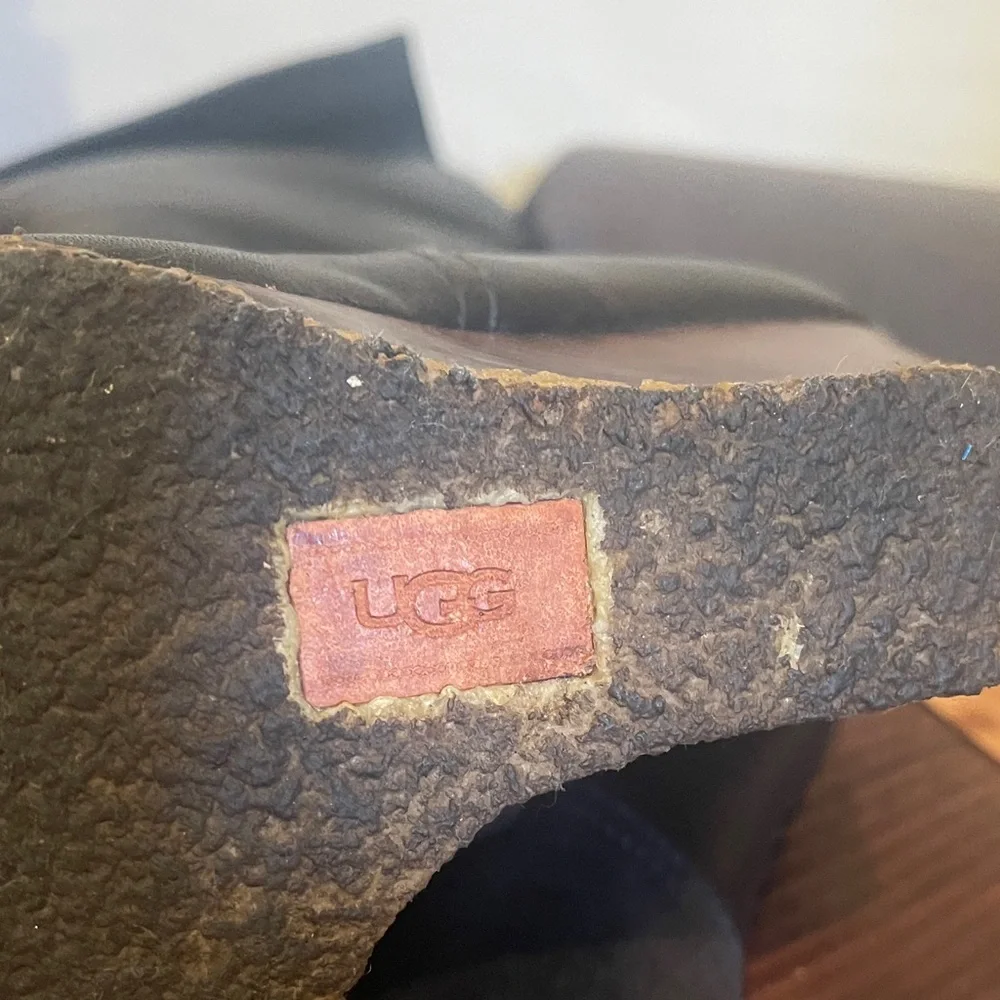 UGG Ravenna Black Over the Knee Wedge Boots size 8 - Picture 7 of 10